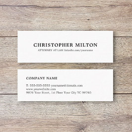 ミニマルエレガントリストの白黒コンサルタント スキニー名刺