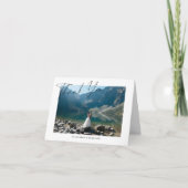 ミニマルエレガントリストの結婚写真を折り畳み サンキューカード (正面)