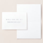 ミニマルエレガントリストの花嫁プロポーザル 箔カード (ディスプレー)