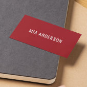 ミニマルエレガントリストの赤の古い白のネットワはっきりしたーク 名刺