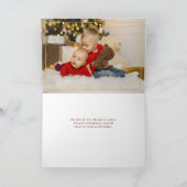 ミニマルエレガントリストの赤/金ゴールド写真 シーズンカード (内部)