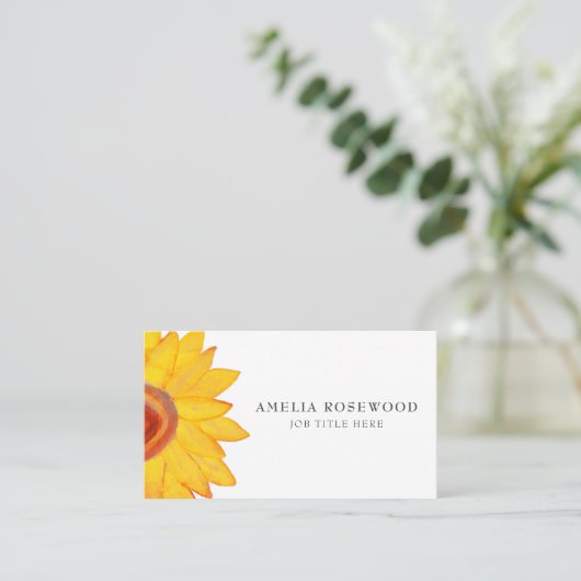 ミニマルエレガントリストひまわり名刺 名刺 (スタンド正面)