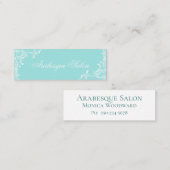 ミニマルエレガントリストアクアブルー通話カード コーリングカード (正面/裏面)