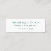 ミニマルエレガントリストアクアブルー通話カード コーリングカード (裏面)