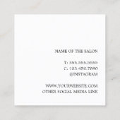 ミニマルエレガントリストイエローグレー美容師 スクエア名刺 (裏面)