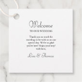 ミニマルエレガントリストウェルカムギフトラベル フェイバータグ (正面)