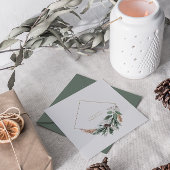 ミニマルエレガントリストウォーターカラークリスマスリース シーズンカード