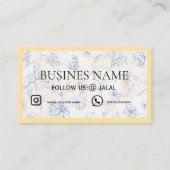 ミニマルエレガントリストウォーミングベージュはっきりしたブラックモダン 名刺 (裏面)