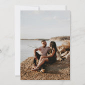 ミニマルエレガントリストオーバーレイ2フォトスクリプ結婚ト 招待状 (裏面)