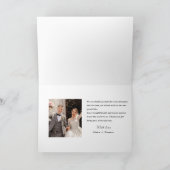 ミニマルエレガントリストカスタムウェディングフォト サンキューカード (内部)