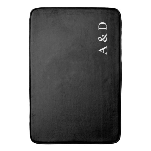 ミニマルエレガントリストカップモノグラム引っ越し祝いパーティー バスマット (正面縦)