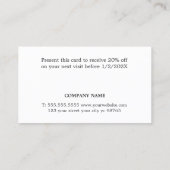 ミニマルエレガントリストクラフトクーポン 割引カード (裏面)