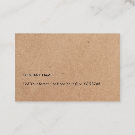 ミニマルエレガントリストクラフト紙コンサルタント 名刺 (裏面)