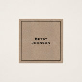 ミニマルエレガントリストクラフト紙スタイル名刺 (正面)