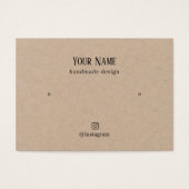 ミニマルエレガントリストクラフト金ゴールドハートイヤリングカード (正面)