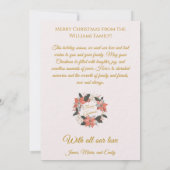 ミニマルエレガントリストクリスマスキャンドルリースカード 招待状 (裏面)