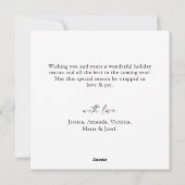 ミニマルエレガントリストクリスマスグリーティングワンフォト シーズンカード (裏面)