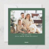 ミニマルエレガントリストクリスマスグリーティング2写真 シーズンカード (裏面)