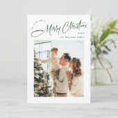 ミニマルエレガントリストクリスマスグリーティング2写真 シーズンカード (スタンド正面)