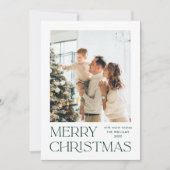 ミニマルエレガントリストクリスマスグリーティング2写真 シーズンカード (正面)