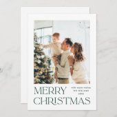 ミニマルエレガントリストクリスマスグリーティング2写真 シーズンカード (正面/裏面)