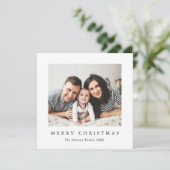 ミニマルエレガントリストクリスマスグリーティング2写真 シーズンカード (スタンド正面)