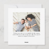 ミニマルエレガントリストクリスマスグリーティング2写真 シーズンカード (裏面)