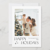 ミニマルエレガントリストクリスマスグリーティング2写真 シーズンカード (正面)