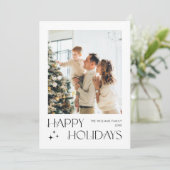 ミニマルエレガントリストクリスマスグリーティング2写真 シーズンカード (スタンド正面)