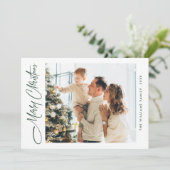 ミニマルエレガントリストクリスマスグリーティング2写真 シーズンカード (スタンド正面)