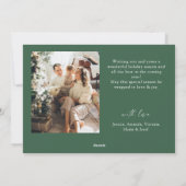 ミニマルエレガントリストクリスマスグリーティング2写真 シーズンカード (裏面)