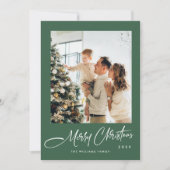 ミニマルエレガントリストクリスマスグリーティング2写真 シーズンカード (正面)