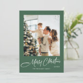 ミニマルエレガントリストクリスマスグリーティング2写真 シーズンカード (スタンド正面)