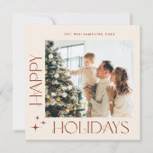 ミニマルエレガントリストクリスマスグリーティング2写真 シーズンカード (正面)