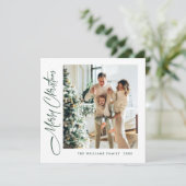 ミニマルエレガントリストクリスマスグリーティング2写真 シーズンカード (スタンド正面)