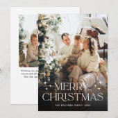 ミニマルエレガントリストクリスマスグリーティング2写真 シーズンカード (正面/裏面)