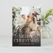 ミニマルエレガントリストクリスマスグリーティング2写真 シーズンカード (スタンド正面)