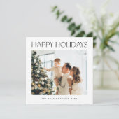 ミニマルエレガントリストクリスマスグリーティング2写真 シーズンカード (スタンド正面)