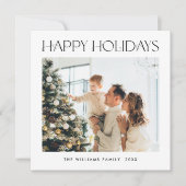 ミニマルエレガントリストクリスマスグリーティング2写真 シーズンカード (正面)