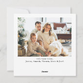 ミニマルエレガントリストクリスマスグリーティング2写真 シーズンカード (裏面)