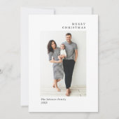 ミニマルエレガントリストクリスマスグリーティング2写真 シーズンカード (正面)