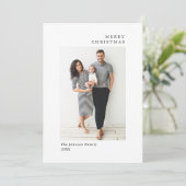 ミニマルエレガントリストクリスマスグリーティング2写真 シーズンカード (スタンド正面)