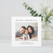 ミニマルエレガントリストクリスマスグリーティング2写真 シーズンカード (スタンド正面)