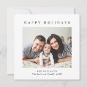 ミニマルエレガントリストクリスマスグリーティング2写真 シーズンカード (正面)