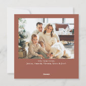 ミニマルエレガントリストクリスマスグリーティング2写真 シーズンカード (裏面)