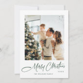 ミニマルエレガントリストクリスマスグリーティング2写真 シーズンカード (正面)