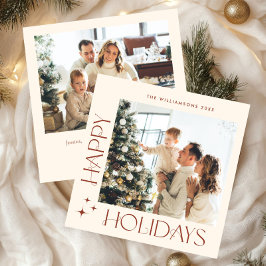 ミニマルエレガントリストクリスマスグリーティング2写真 シーズンカード