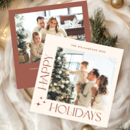 ミニマルエレガントリストクリスマスグリーティング2写真 シーズンカード