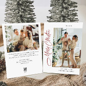 ミニマルエレガントリストクリスマスグリーティング2写真 シーズンカード