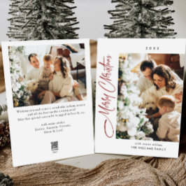 ミニマルエレガントリストクリスマスグリーティング2写真 シーズンカード